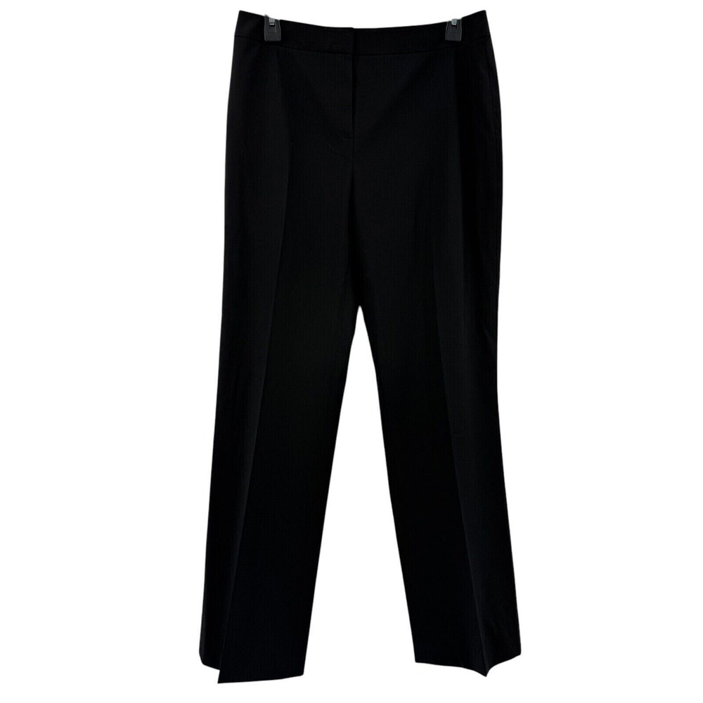 Lafayette 148 Menswear Women Slacks Wool‎ Size 6 Black
